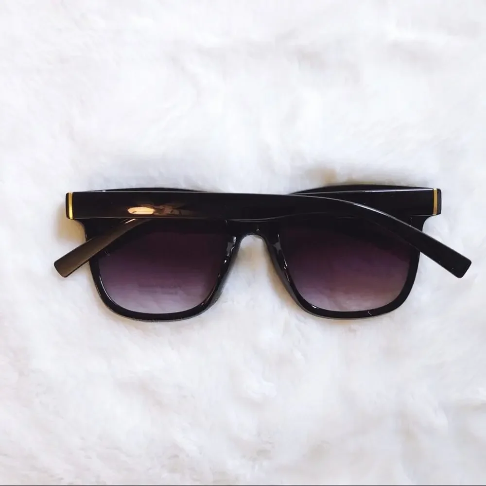 Cora Black Classic Square Sunglasses